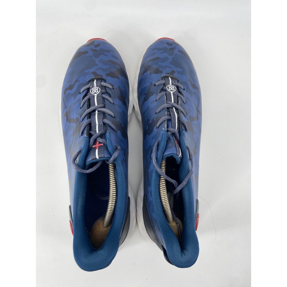 G/FORE Shoes Mens 12 Blue MG4+ Camo Golf Spikeless Sneakers Athletic Comfort - Picture 7 of 11